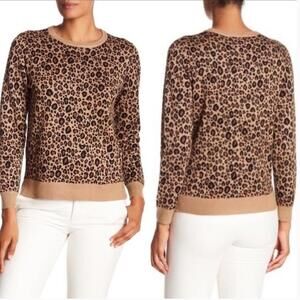 Philosophy Leopard  Print Crewneck Sweater